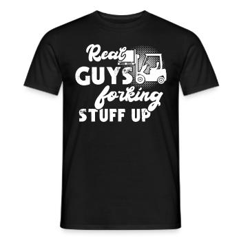 Forklift Forklift Forklift Driver - Men's T-Shirt - black - Front - AI Model Male 178 light (178cm)