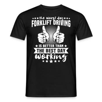 Forklift Forklift Forklift Driver - Men's T-Shirt - black - Front - AI Model Male 178 light (178cm)