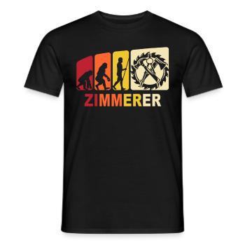 Zimmerer Evolution Zimmerleute - Männer T-Shirt - Schwarz - Vorne - AI Model Male 178 light (178cm)