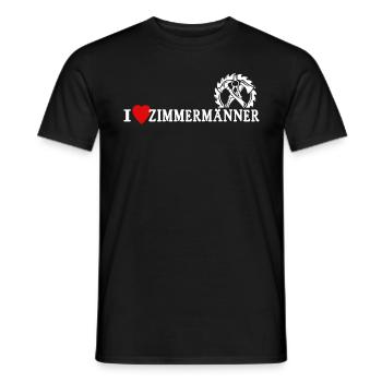 Zimmermann Liebe Zimmermänner - Männer T-Shirt - Schwarz - Vorne - AI Model Male 178 light (178cm)