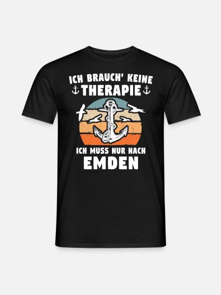 Lustige Emden Sprüche - Männer T-Shirt - Schwarz