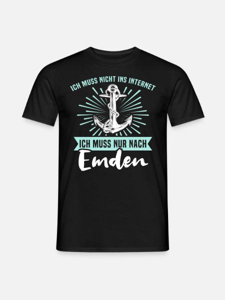 Emdener Sprüche Emden Spruch - Männer T-Shirt - Schwarz