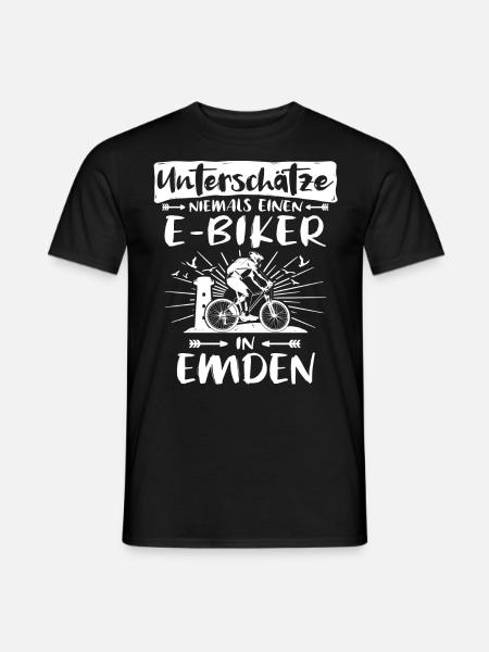 Emden Ebike Emdener Ebiker - Männer T-Shirt - Schwarz