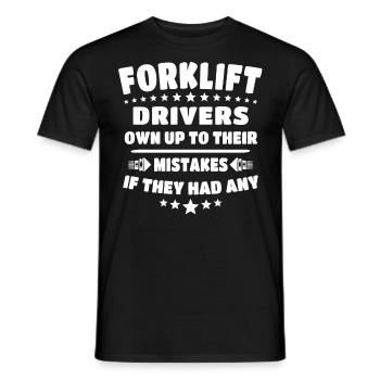 Forklift driver Forklift - Men's T-Shirt - black - Front - AI Model Male 178 light (178cm)