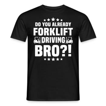 Forklift driver Forklift - Men's T-Shirt - black - Front - AI Model Male 178 light (178cm)