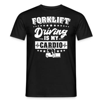 Forklift driver Forklift - Men's T-Shirt - black - Front - AI Model Male 178 light (178cm)