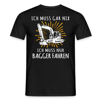 Baggerführer Bagger Baggerfahrer - Männer T-Shirt - Schwarz - Vorne - AI Model Male 178 light (178cm)