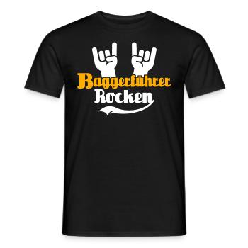 Baggerführer Bagger Baggerfahrer - Männer T-Shirt - Schwarz - Vorne - AI Model Male 178 light (178cm)