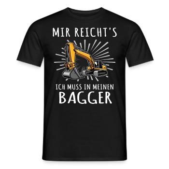 Baggerführer Bagger Baggerfahrer - Männer T-Shirt - Schwarz - Vorne - AI Model Male 178 light (178cm)