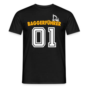 Baggerführer Bagger Baggerfahrer - Männer T-Shirt - Schwarz - Vorne - AI Model Male 178 light (178cm)