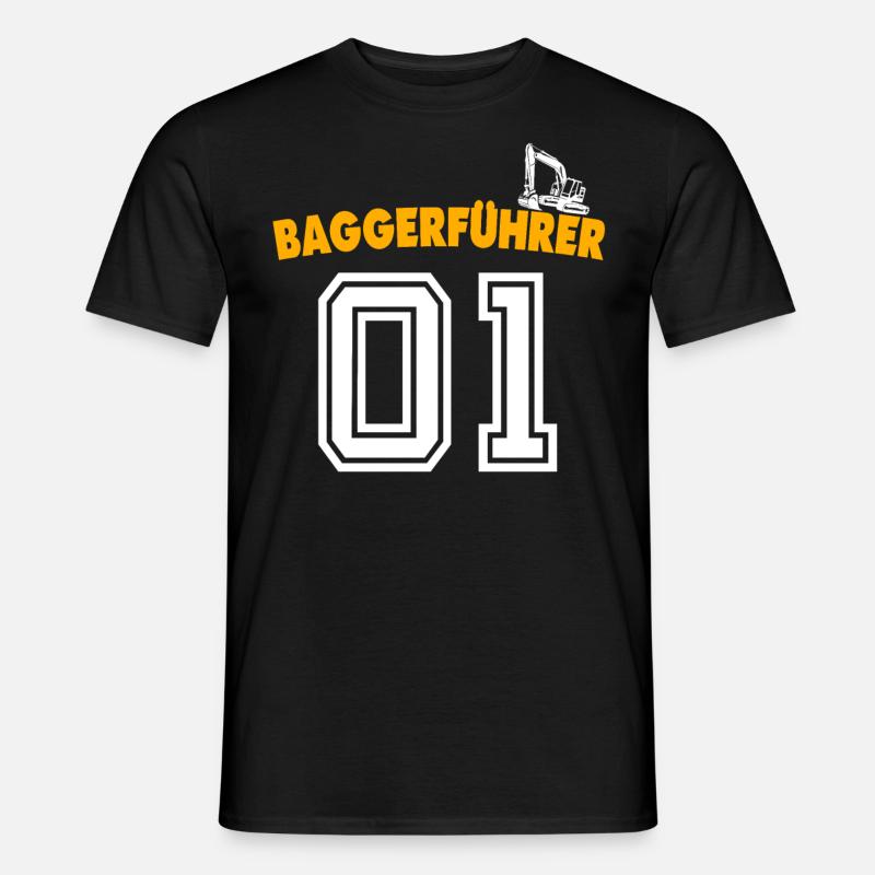 Baggerführer Bagger Baggerfahrer - Männer T-Shirt - Schwarz