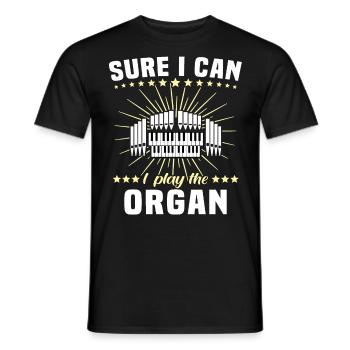 Organist Organ Organ Church Organ - Men's T-Shirt - black - Front - AI Model Male 178 light (178cm)