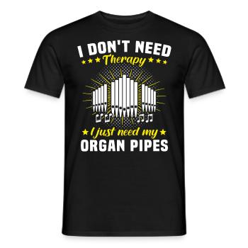 Organist Organ Organ Church Organ - Men's T-Shirt - black - Front - AI Model Male 178 light (178cm)