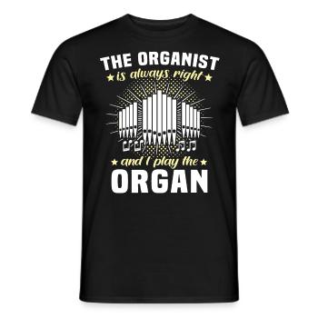 Organist Organ Organ Church Organ - Men's T-Shirt - black - Front - AI Model Male 178 light (178cm)