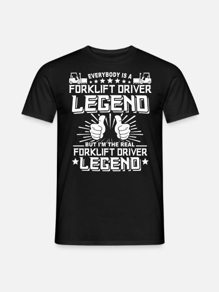 Gabelstapler Staplerfahrer - Männer T-Shirt - Schwarz