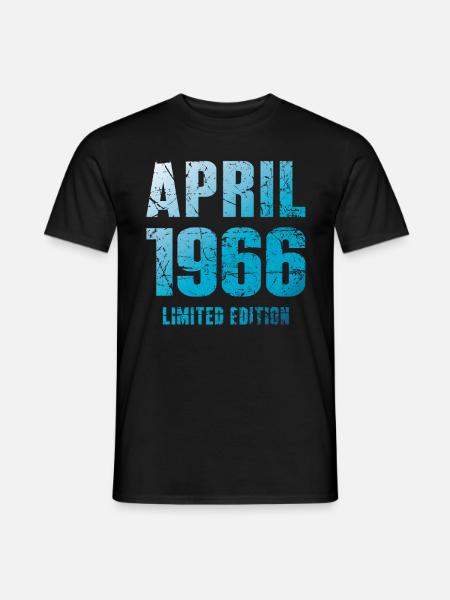 April 1966 Limited Edition Geburtstag Geschenk - Männer T-Shirt - Schwarz