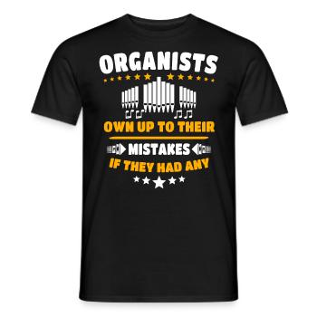 Orgelspieler Organist Orgel - Männer T-Shirt - Schwarz - Vorne - AI Model Male 178 light (178cm)