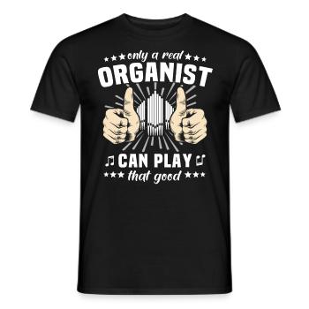Orgelspieler Organist Orgel - Männer T-Shirt - Schwarz - Vorne - AI Model Male 178 light (178cm)