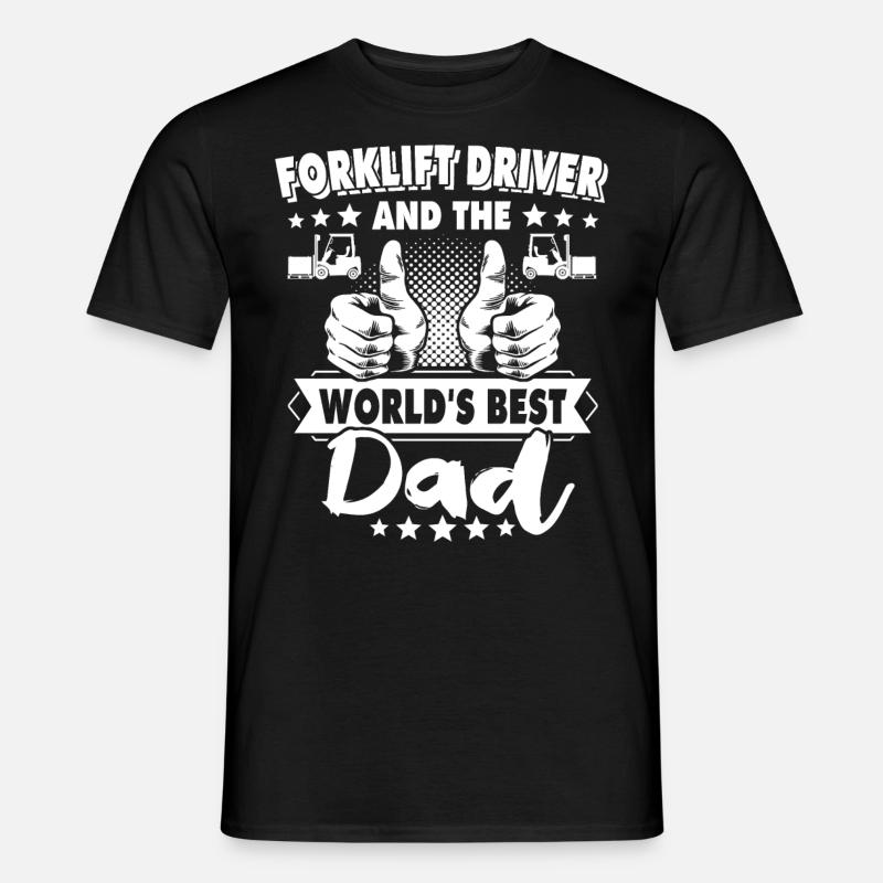 Forklift driver dad - Men’s T-shirt - black