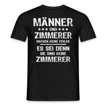 Zimmermann Zimmerer - Männer T-Shirt - Schwarz - Vorne - AI Model Male 178 light (178cm)