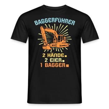 Baggerfahrer Bagger Fahren - Männer T-Shirt - Schwarz - Vorne - AI Model Male 178 light (178cm)