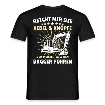 Baggerfahrer Bagger Fahren - Männer T-Shirt - Schwarz - Vorne - AI Model Male 178 light (178cm)
