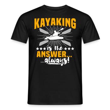 Kayaking Kayaker Kayak - Men's T-Shirt - black - Front - AI Model Male 178 light (178cm)