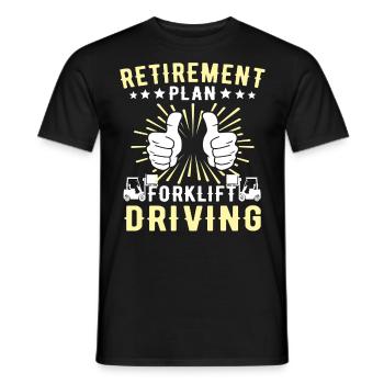 Conducteur de chariot élévateur Chariot élévateur - T-shirt homme - noir - Devant - AI Model Male 178 light (178cm)