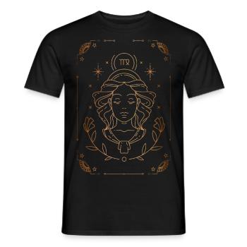 Jungfrau-Zeichen: Sternbild - Männer T-Shirt - Schwarz - Vorne - AI Model Male 178 light (178cm)