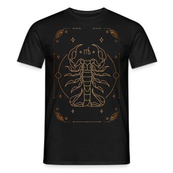 Signe du Scorpion : Constellation du zodiaque - T-shirt homme - noir - Devant - AI Model Male 178 light (178cm)