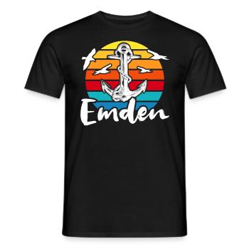 Vacances Emden Mer du Nord - T-shirt homme - noir - Devant - AI Model Male 178 light (178cm)