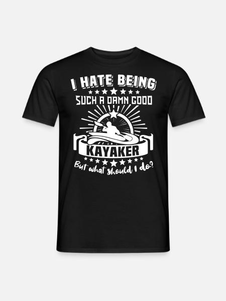 Kayaker Kayak Kayaking - Men's T-Shirt - black