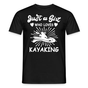 Kayaker Kayak Kayaking - Men's T-Shirt - black - Front - AI Model Male 178 light (178cm)