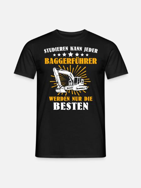 Baggerfuehrer Baggerfahrer - Männer T-Shirt - Schwarz