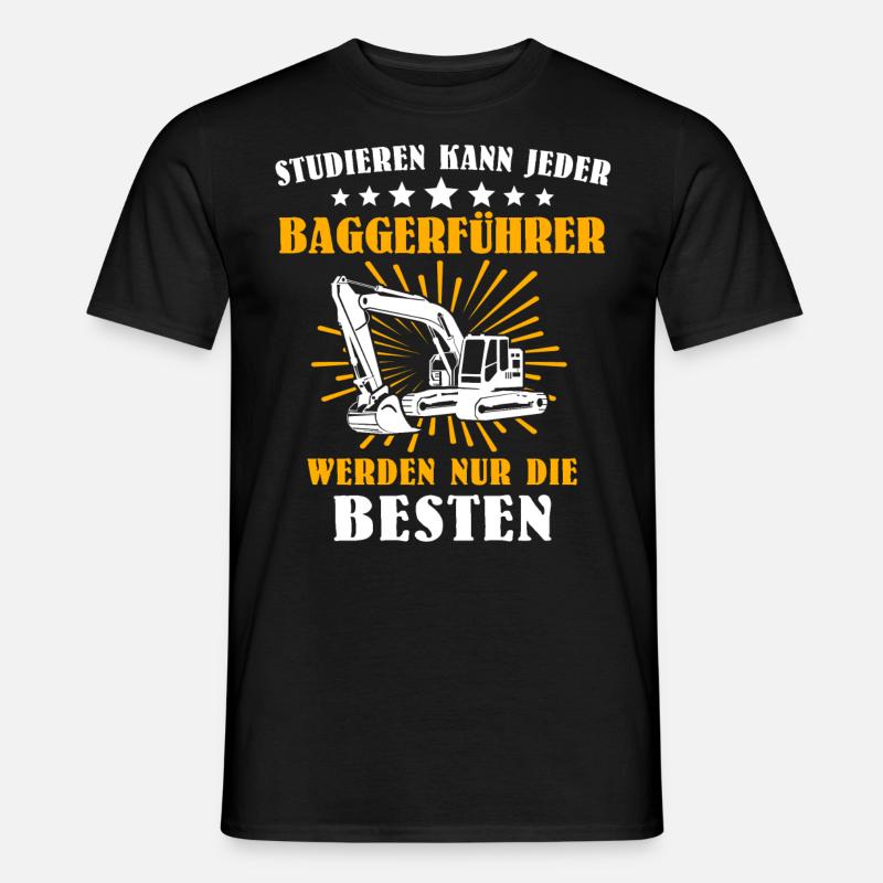 Baggerfuehrer Baggerfahrer - Männer T-Shirt - Schwarz