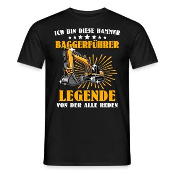 Baggerfuehrer Baggerfahrer - Männer T-Shirt - Schwarz - Vorne - AI Model Male 178 light (178cm)