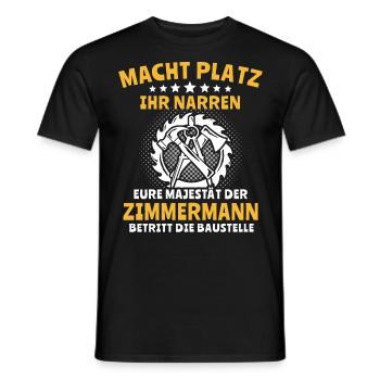 Zimmermann Zimmerer Zimmerleute - Männer T-Shirt - Schwarz - Vorne - AI Model Male 178 light (178cm)