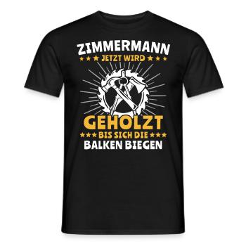 Zimmermann Zimmerer Zimmerleute - Männer T-Shirt - Schwarz - Vorne - AI Model Male 178 light (178cm)