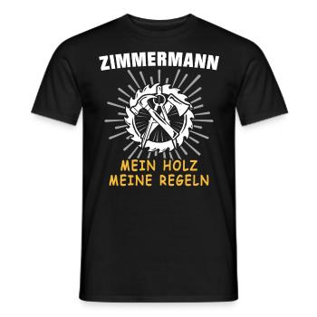 Zimmermann Zimmerer Zimmerleute - Männer T-Shirt - Schwarz - Vorne - AI Model Male 178 light (178cm)