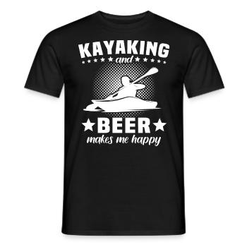 Kayaking Bier Kayaker - Männer T-Shirt - Schwarz - Vorne - AI Model Male 178 light (178cm)