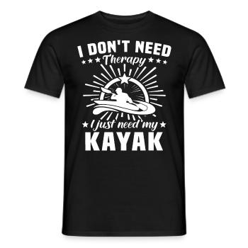 Kayakiste Thérapie Kayakiste - T-shirt homme - noir - Devant - AI Model Male 178 light (178cm)