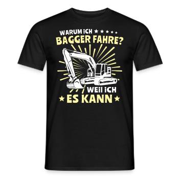 Baggerführer Bagger Baggerfahrer - Männer T-Shirt - Schwarz - Vorne - AI Model Male 178 light (178cm)