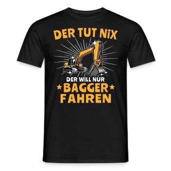 Baggerführer Bagger Baggerfahrer - Männer T-Shirt - Schwarz - Vorne - AI Model Male 178 light (178cm)