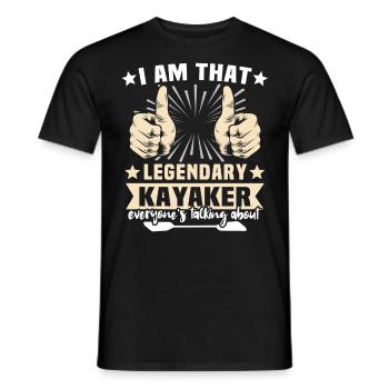 Kayaking Kayak - Männer T-Shirt - Schwarz - Vorne - AI Model Male 178 light (178cm)
