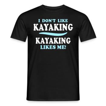 Kayaking Kayak - Männer T-Shirt - Schwarz - Vorne - AI Model Male 178 light (178cm)