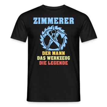 Zimmermann Zimmern Zimmerer - Männer T-Shirt - Schwarz - Vorne - AI Model Male 178 light (178cm)