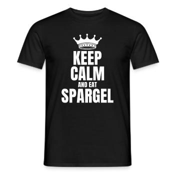 Keep Calm And Eat Spargel Vegan Gemüse - Männer T-Shirt - Schwarz - Vorne - AI Model Male 178 light (178cm)