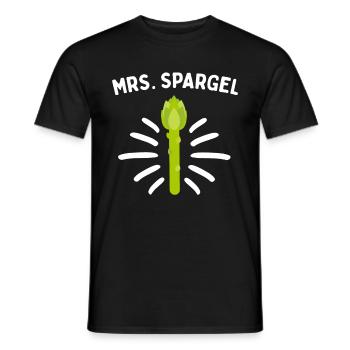 Mrs. Spargel Spargelflüsterin Vegan Gemüse - Männer T-Shirt - Schwarz - Vorne - AI Model Male 178 light (178cm)