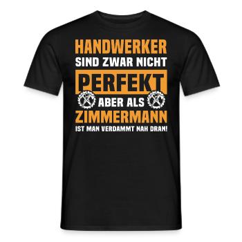 Zimmerer Zimmerleute Zimmermann - Männer T-Shirt - Schwarz - Vorne - AI Model Male 178 light (178cm)