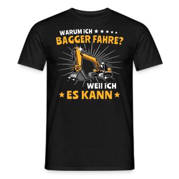 Baggerfuehrer Baggerfahrer - Männer T-Shirt - Schwarz - Vorne - AI Model Male 178 light (178cm)